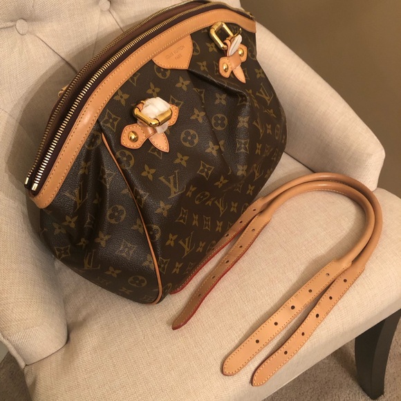 Louis Vuitton Tivoli GM Monogram Brown Large Top Zip Satchel Tote Handbag - Picture 1 of 16